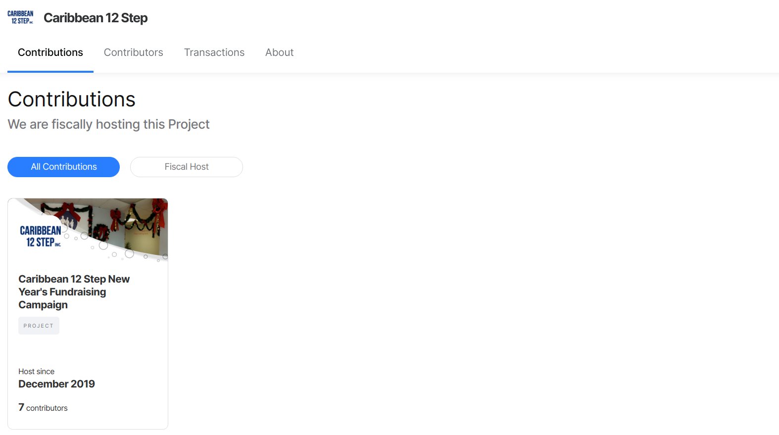 Projects page screenshot